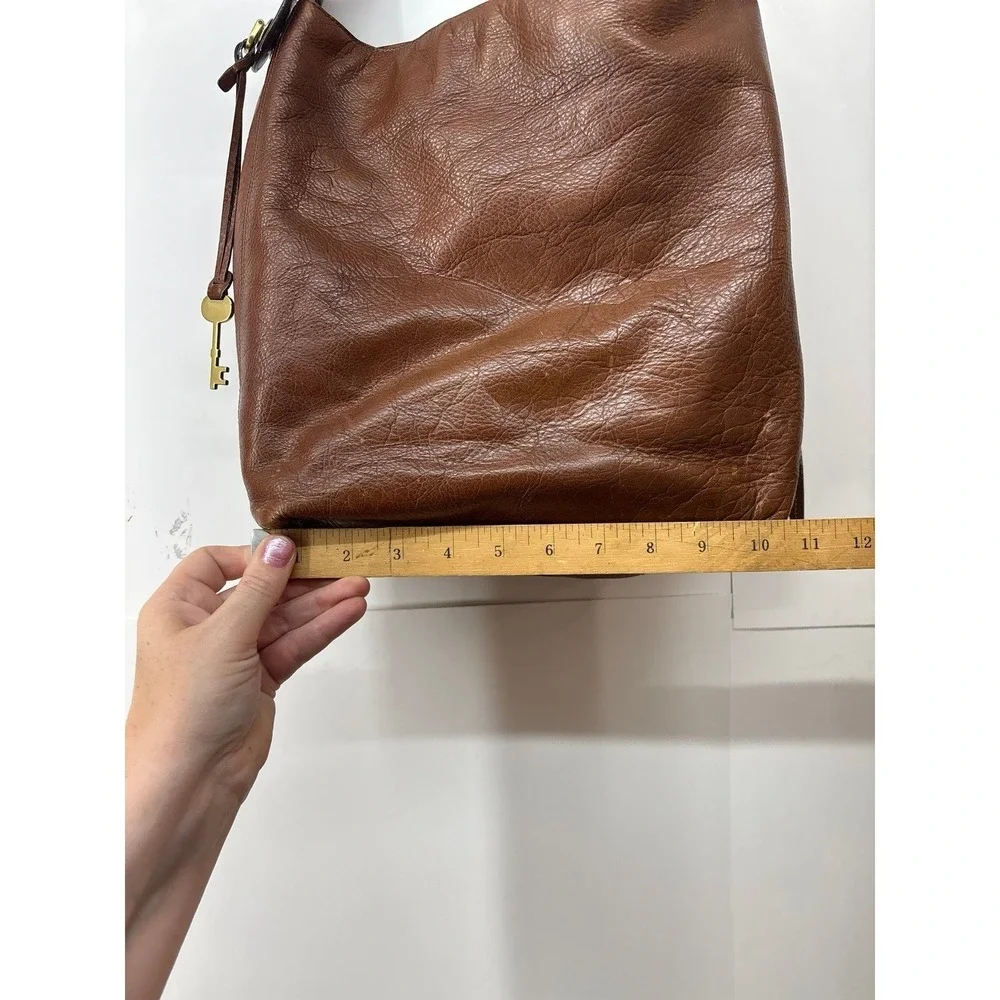 Fossil Maya Hobo Bag, Brown Leather Hobo Purse